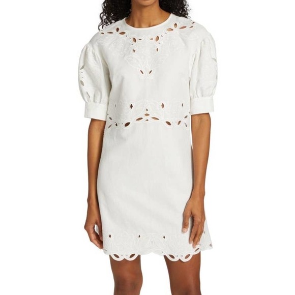 Derek Lam 10 Crosby Everett Embroidered Dress - Picture 1 of 12